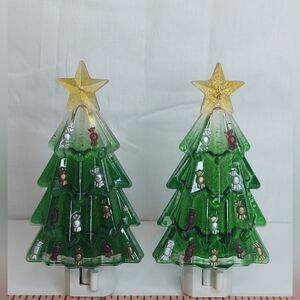 Set 2 Christmas Tree Night Lights